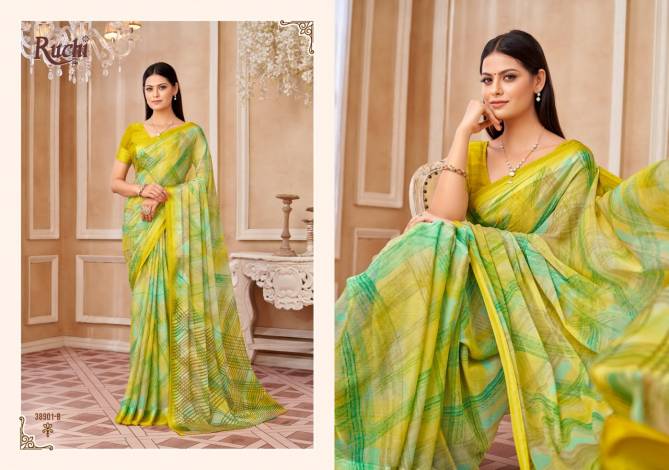 Cherry 42 By Ruchi Chiffon Daily Wear Sarees Suppliers In India